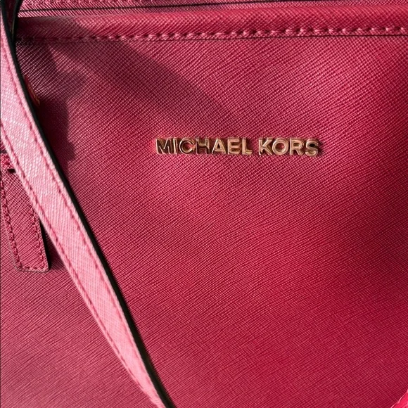 Michael Kors Deep Red Tote Bag - Picture 3 of 10